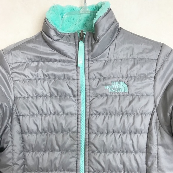 The North Face REVERSIBLE Mossbud Jacket Gray Adult Sm Girl XL - Picture 2 of 12